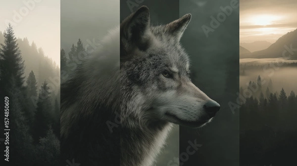 Obraz Wolf created with Generative AI Technology, ai, generative