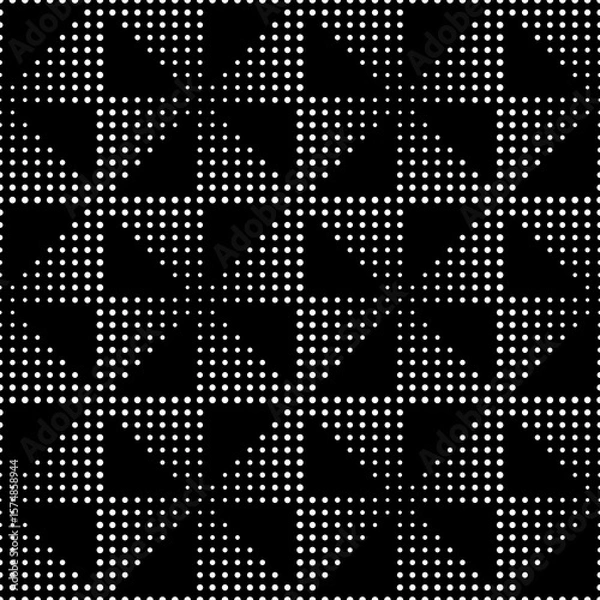 Fototapeta Vector seamless texture. Modern geometric background. Grid with squares of dots.