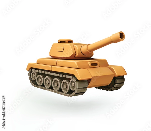 Obraz military tank vector 3d Icon illustration.