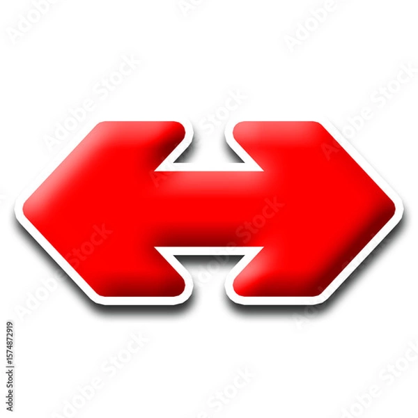 Fototapeta red arrow sign