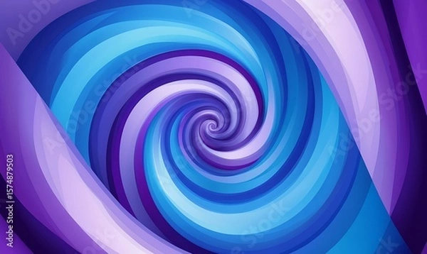 Fototapeta Abstract swirl design with vibrant blue and pink colors creating a dynamic motion effect and copy space for text