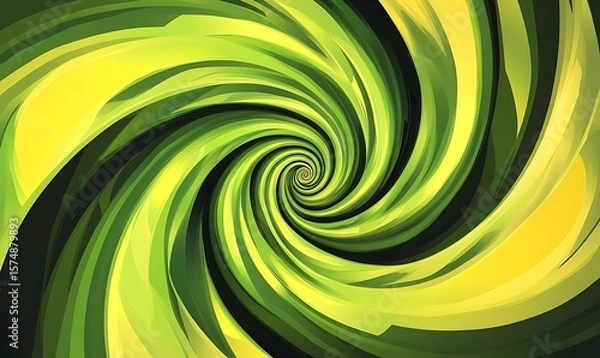 Fototapeta Swirling Tropical Leaf Pattern Abstract Green Background Nature Texture