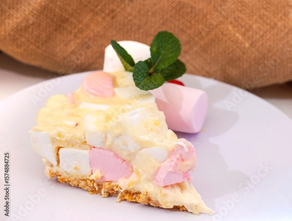 Obraz a Slice of South African Marshmallow fridge tart