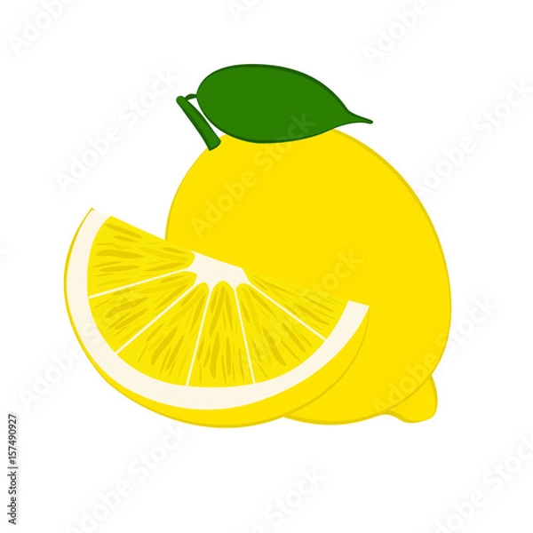 Obraz Fresh lemons vector illustration