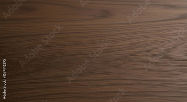 Fototapeta Minimal dark brown wood texture, clean surface, evenly lit, natural and subtle pattern