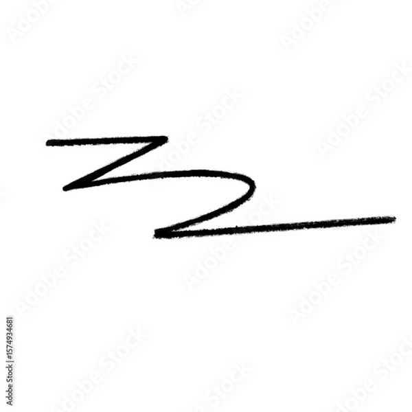 Fototapeta Black Marker Lines, Hand-Drawn Brushstroke Underline Stroke Transparent