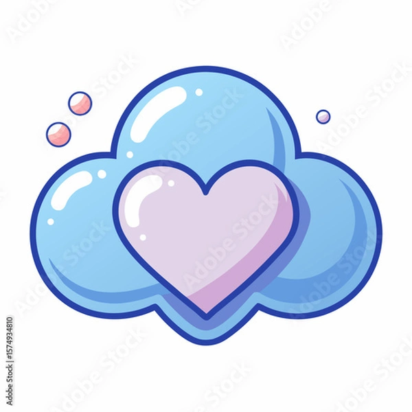 Fototapeta heart shaped cloud