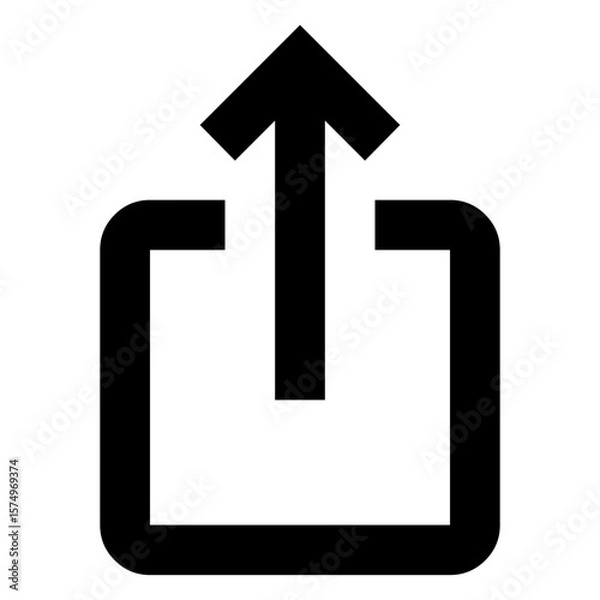 Obraz Modern digital icon representing share upload or export function