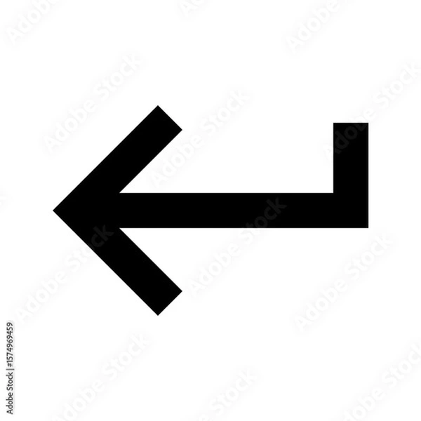 Obraz Black Return Enter Key Computer Symbol