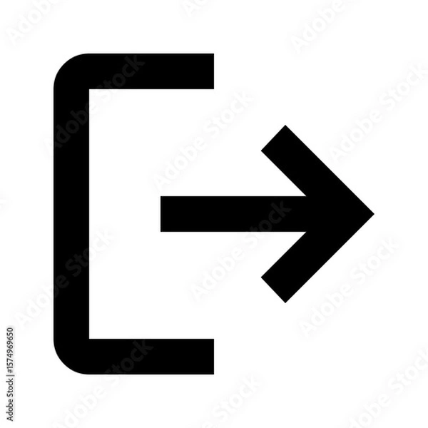 Obraz Logout exit sign out user interface button icon