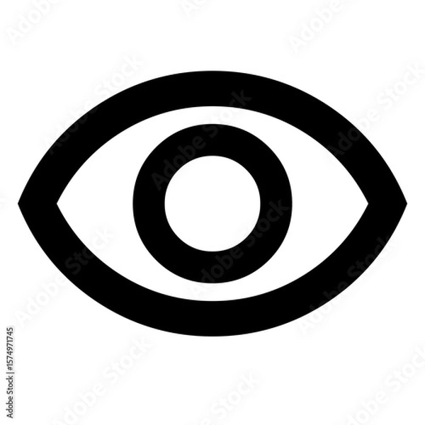 Obraz Simple outline eye icon representing visibility or view