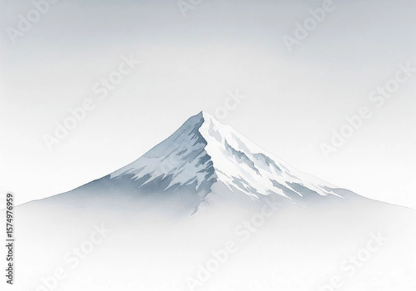 Fototapeta Serene mountain landscape with lake reflection for travel, nature, mindfulness or environmental themes in design
