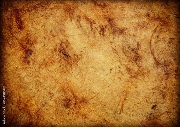 Fototapeta Aged textured paper surface with vignette