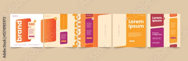 Obraz Modern Editable Business Carousel Template for Social Media – LinkedIn & Instagram Post Design.