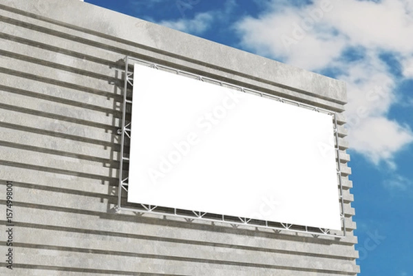 Fototapeta Outdoor Building Billboard Mockup for showcasing your design to clients