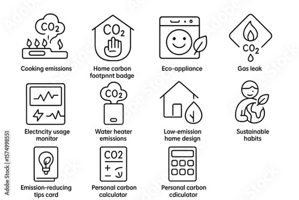Obraz Eco-friendly habits and tools for reducing home carbon footprint