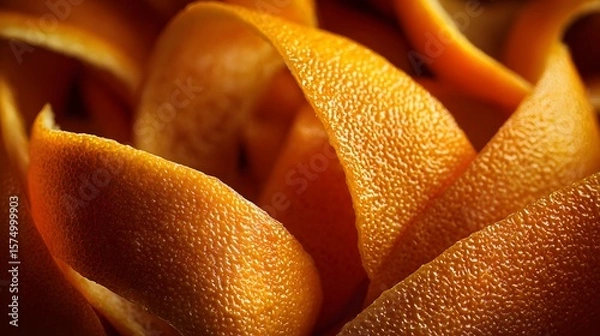 Fototapeta Luminous Sicilian Orange Peel Design Featuring Dynamic Citrus Skin Textures and Fresh Luscious Fruit Essence for an Elegant Visual Composition