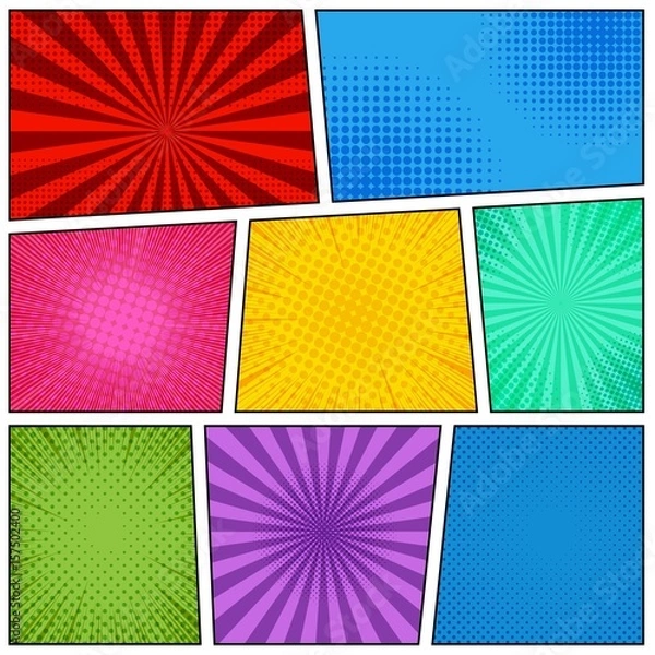 Obraz Comic book page blank concept