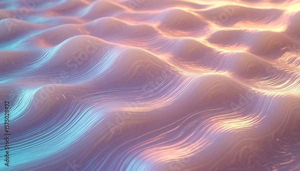 Fototapeta Smooth Flowing Colorful Abstract Wavy Lines Surface