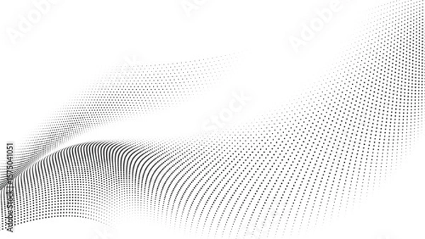Fototapeta Halftone Dot Wave Pattern for Website Backgrounds, Modern Posters, Business Presentations, Digital Art, and Clean Graphic Design Projects