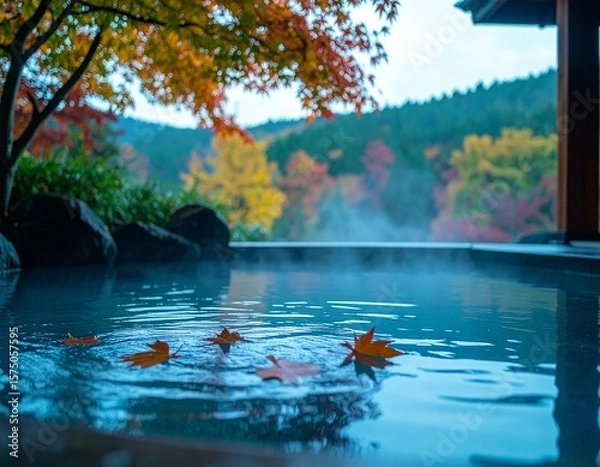 Obraz 秋の温泉
