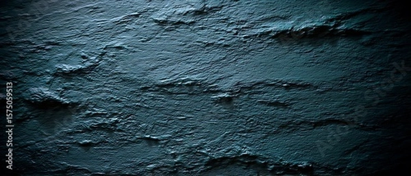Fototapeta Abstract blue texture with deep shadows