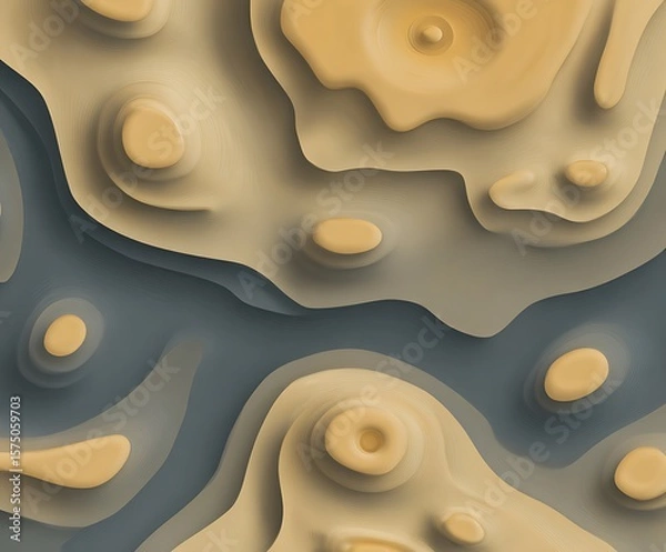 Fototapeta Abstract layered topographic map design illustration