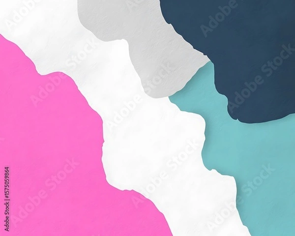Fototapeta Minimalist aesthetic abstract shapes colored backdrop