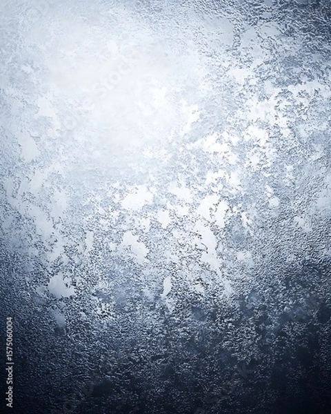 Fototapeta Frozen textures on glass abstract patterns