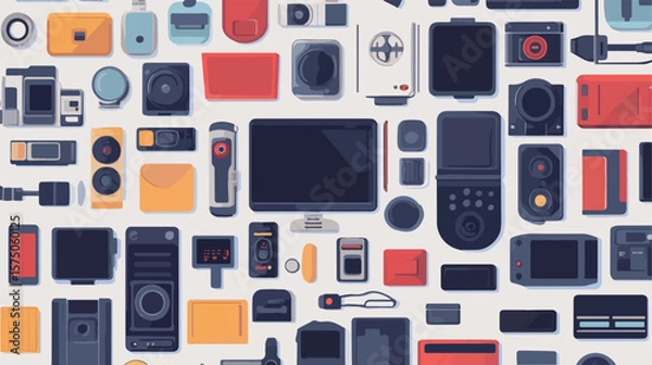 Obraz Professional Multimedia Content Symbol Collection Vector