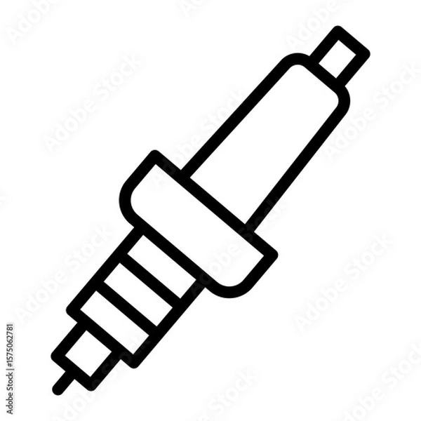 Fototapeta Spark Plug  vector line icon design