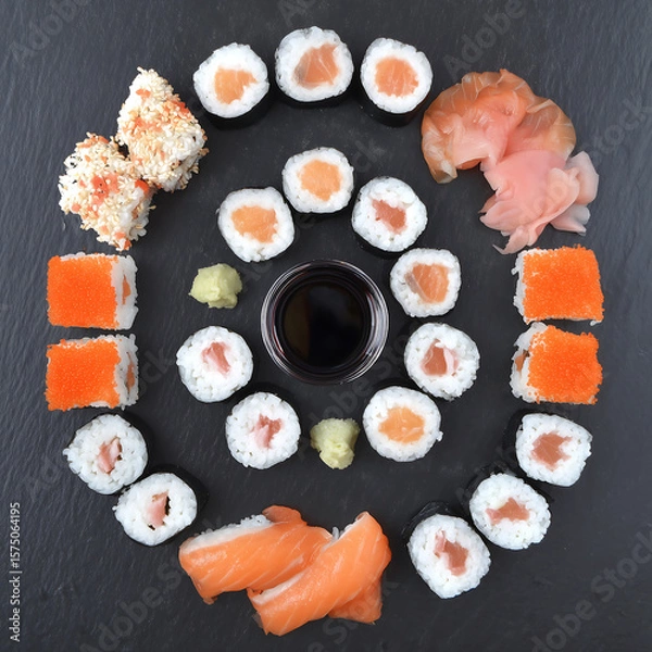 Obraz sushi on a plate