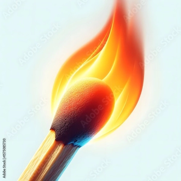 Fototapeta match on fire