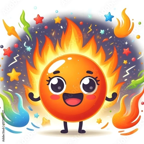 Fototapeta sun with fire