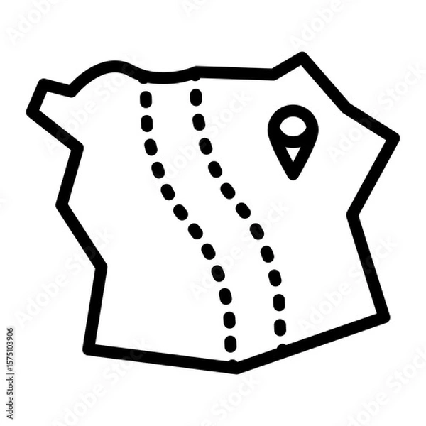 Obraz Mapvector line icon design