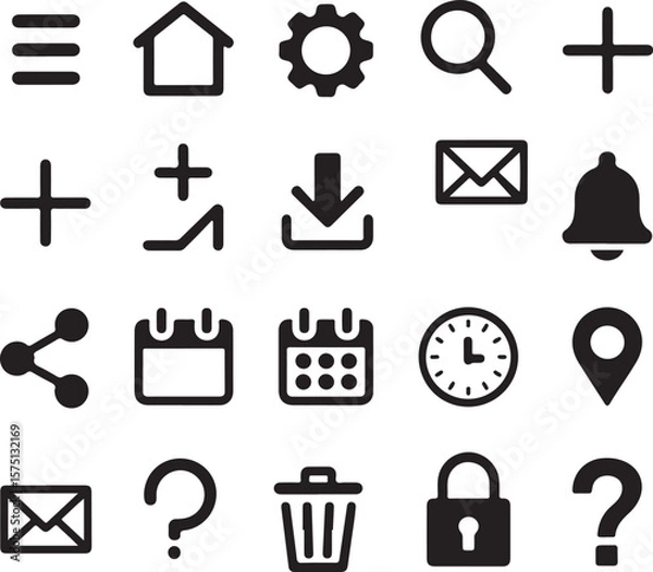 Obraz Generic Digital Interface Icons.