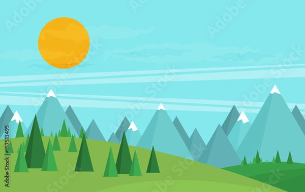 Obraz Natural landscape. Vector illustration.