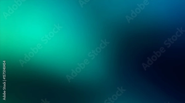 Obraz Abstract gradient background featuring vibrant blue and green hues, creating a serene atmosphere