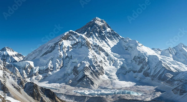 Obraz Pegunungan evrest di ketinggian india dengan salju yang melimpah