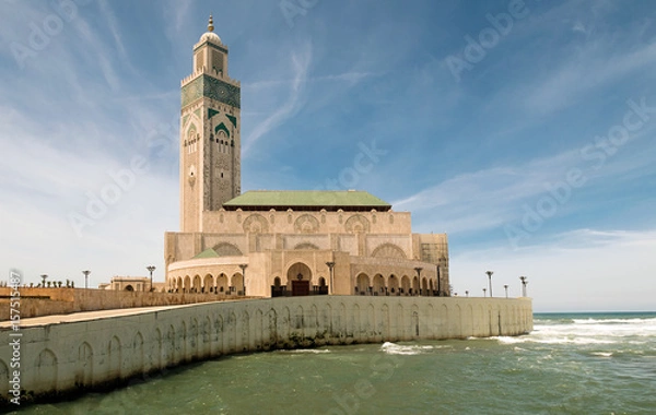 Fototapeta Hassan II mosque in Casablanca. Is the highest mosque in the world