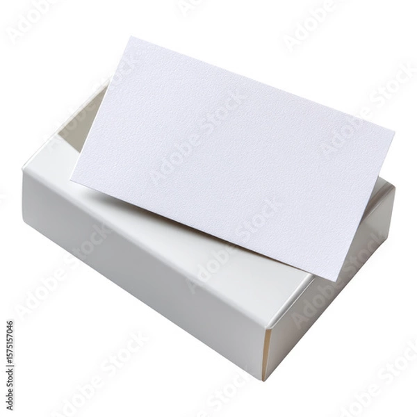 Fototapeta Blank white business card mockup for creative startup or sme. Simple template for professional branding identity