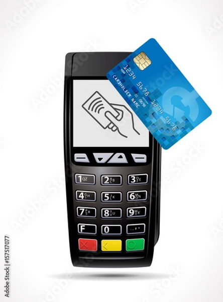 Fototapeta Credit card payment, buy and sell products & service