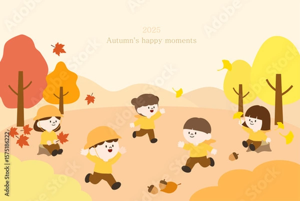 Fototapeta 가을의 행복한 순간