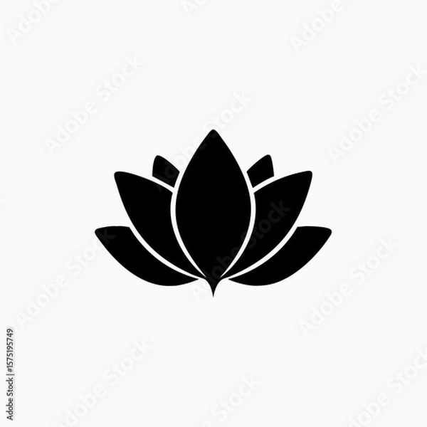 Fototapeta abstract lotus icon vector template
