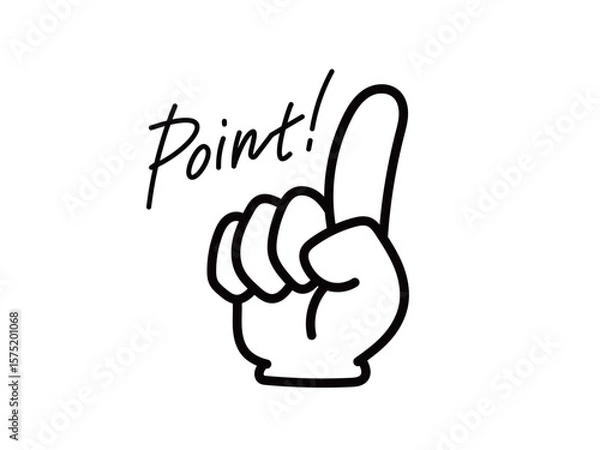 Fototapeta 手のアイコン_人差し指_01_Point