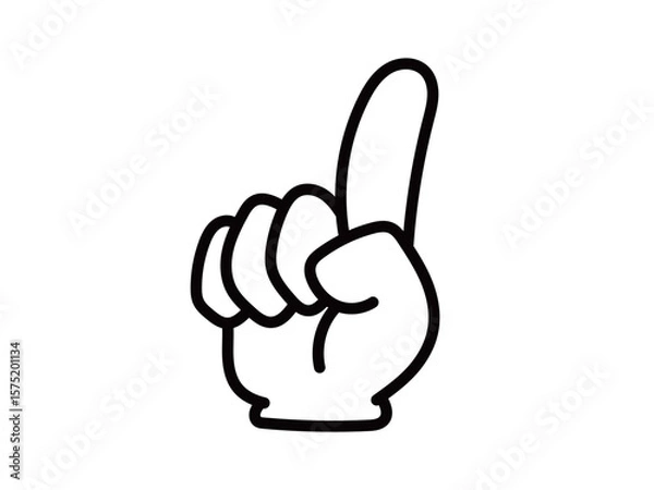 Fototapeta 手のアイコン_人差し指_01