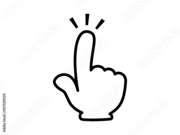 Fototapeta 手のアイコン_人差し指_03_気付き