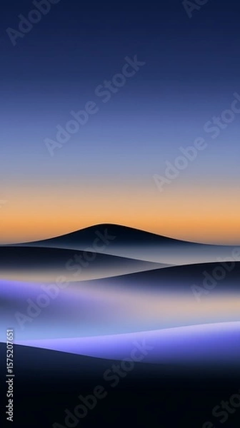 Fototapeta Abstract layers with sunset gradient background