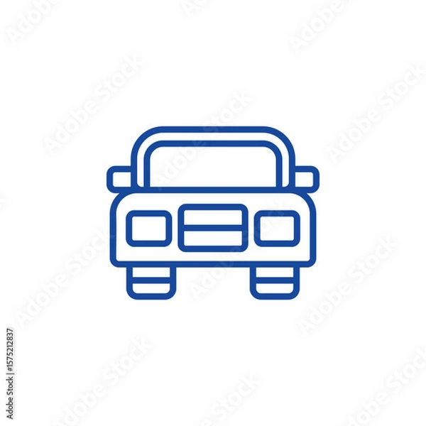 Fototapeta Simple Vector Line Car Icon