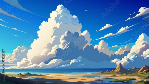 Obraz winter landscape with mountains and snow